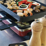 Swissmar Classic Raclette 8 Person Grill w/Cast Iron Grill Plate, Red