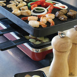 Swissmar Classic Raclette 8 Person Grill w/Cast Iron Grill Plate, Red