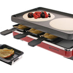 Swissmar Classic Raclette 8 Person Grill w/Cast Iron Grill Plate, Red