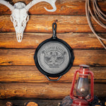 Lodge Yellowstone 12 Inch Seasoned Cast Iron Steer Skillet