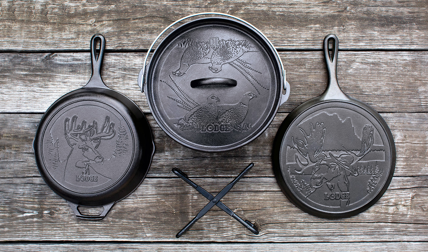 Lodge Cast Iron Wildlife Series 5 Piece Cookware Set