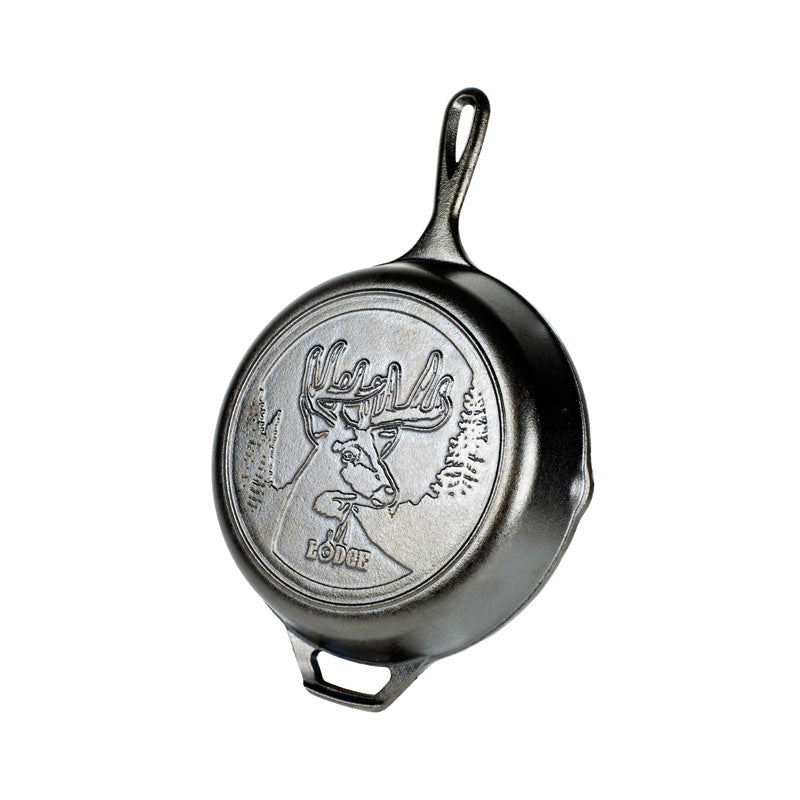 Lodge Cast Iron Wildlife Series 10.25 Inch Skillet, Deer
