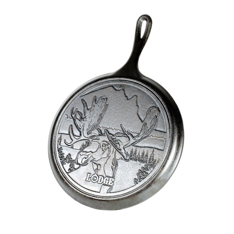 Lodge Cast Iron Wildlife Series 10.5 Inch Griddle, Moose