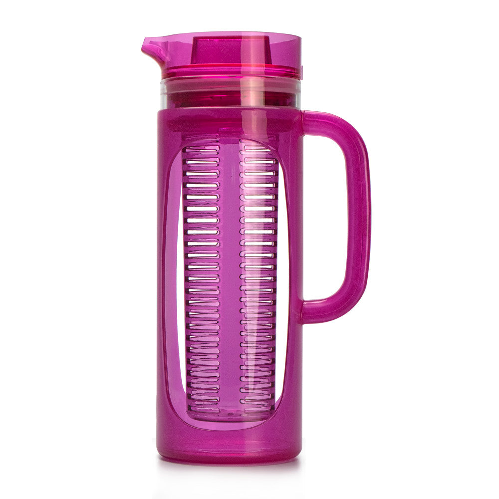Primula Flavor Pure 1.6 Qt Borosilicate Glass Infusion Pitcher, Translucent Pink
