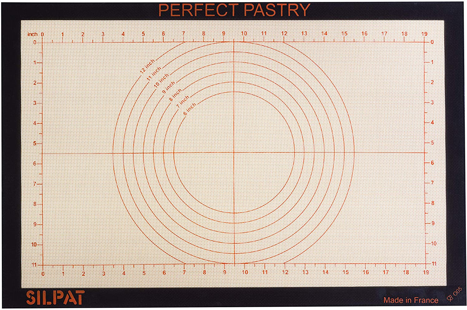 Silpat Perfect Pastry Non-Stick Silicone Countertop Workstation Mat, 15-1/8" x 23"