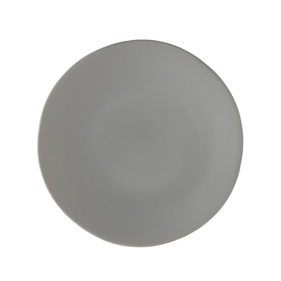 Fortessa Vitraluxe Dinnerware Heirloom Charger, 12-Inch, Set of 4, Smoke