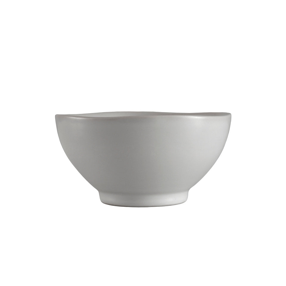 Fortessa Vitraluxe Dinnerware Heirloom Rice Bowl, 5.75-Inch, Set of 4, Smoke