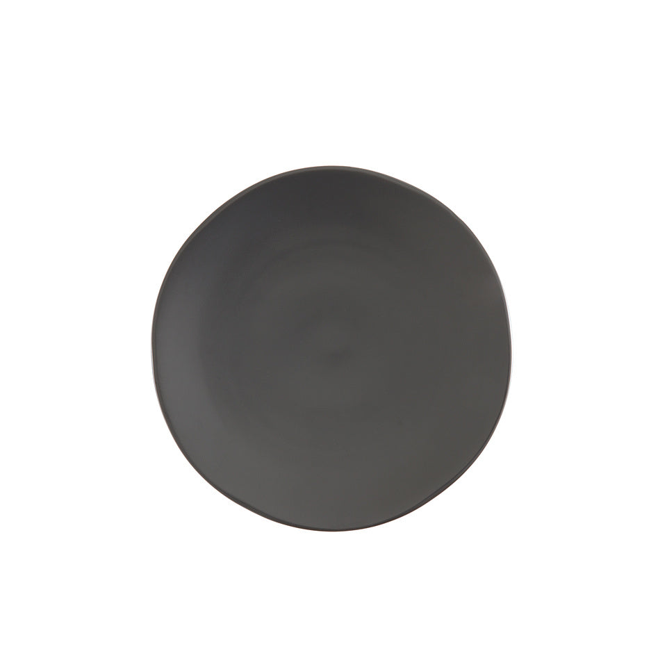 Fortessa Vitraluxe Dinnerware Heirloom Salad Plate, 8-Inch, Set of 4, Charcoal