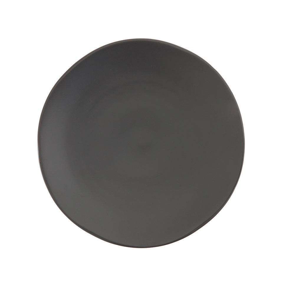 Fortessa Vitraluxe Dinnerware Heirloom Charger, 12-Inch, Set of 4, Charcoal
