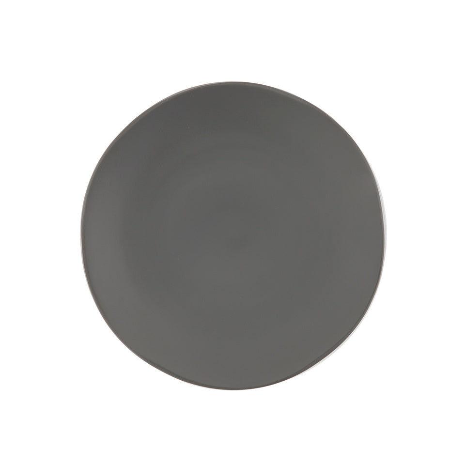 Fortessa Vitraluxe Dinnerware Heirloom Dinner Plate, 10.75-Inch, Set of 4, Charcoal