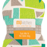 MU Kitchen Durable Microfiber Sponge with Scrubber