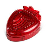 HIC Strawberry Slicer with Stainless Steel Wires, Red