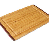Island Bamboo Rainbow Pakka & Bamboo Carving Board w/ Gravy Groove, 18 x 12-Inch