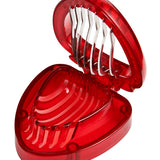 HIC Strawberry Slicer with Stainless Steel Wires, Red