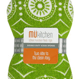 MU Kitchen Durable Microfiber Sponge with Scrubber