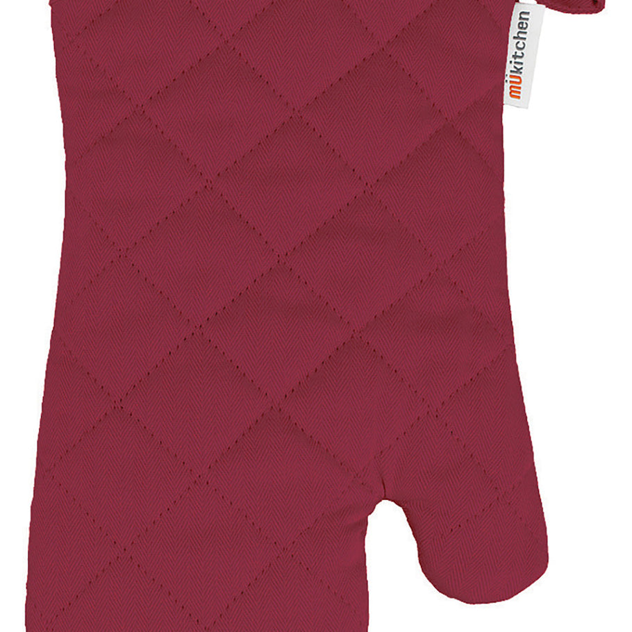 MU Kitchen 100% Cotton Terry-Lined Oven Mitt, 13-Inch